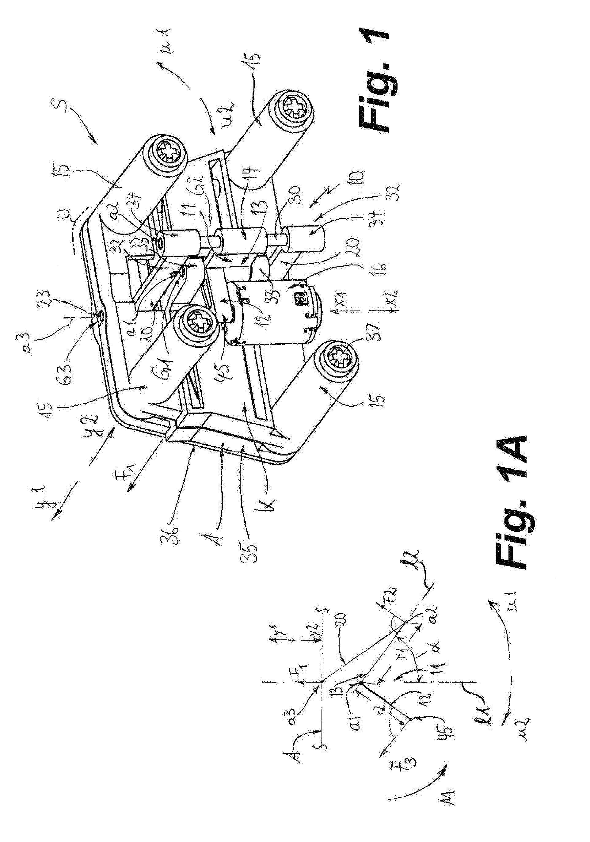 Latch for a motor-vehicle headrest