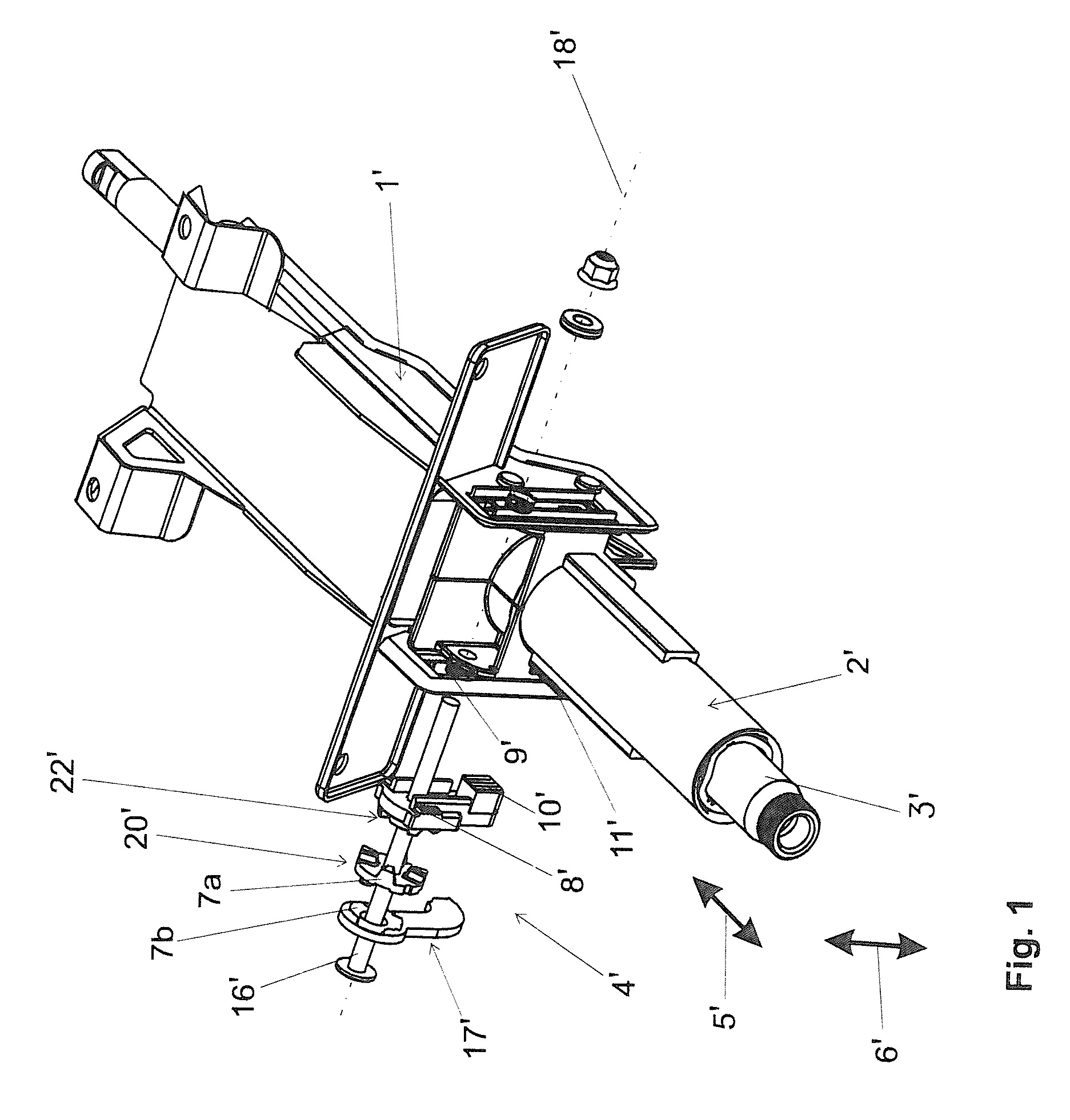 Adjustable steering column for a motor vehicle