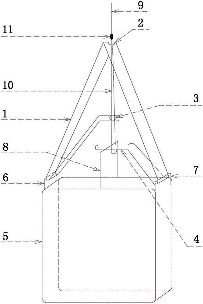 Bottom hanging preventive abandoning weight