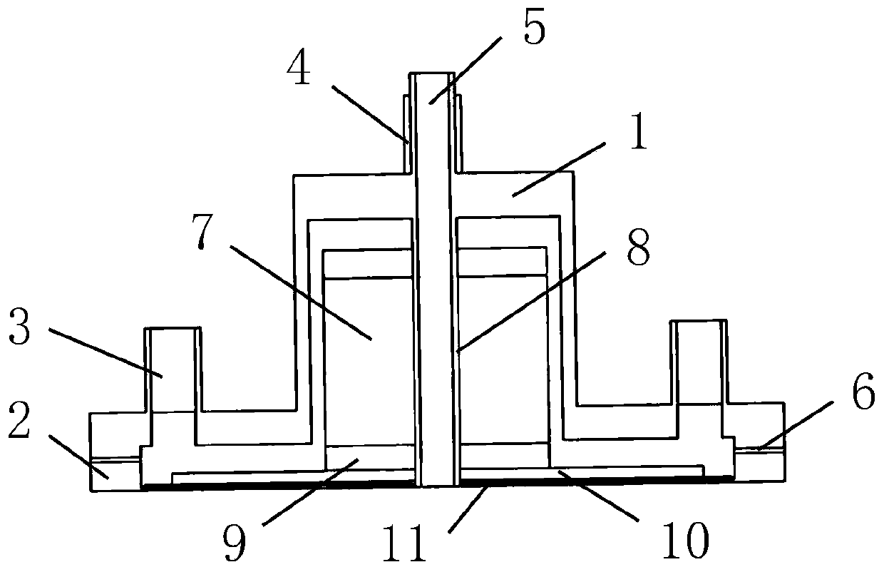 Electromagnetic ultrasonic probe for detecting ultrahigh-temperature casting and forging piece and online rapid detection method