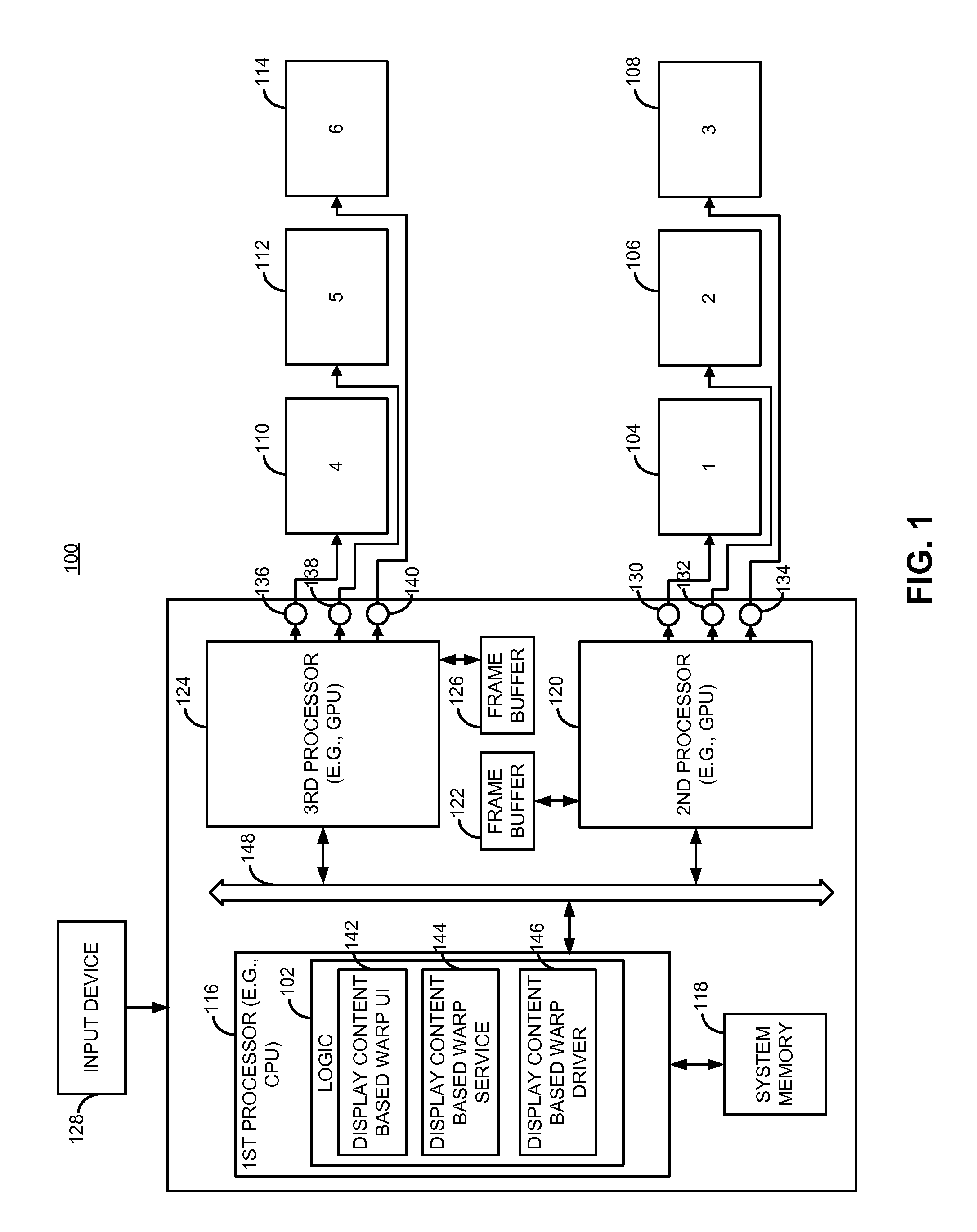 Apparatus for providing multi-mode warping of graphical user interface objects