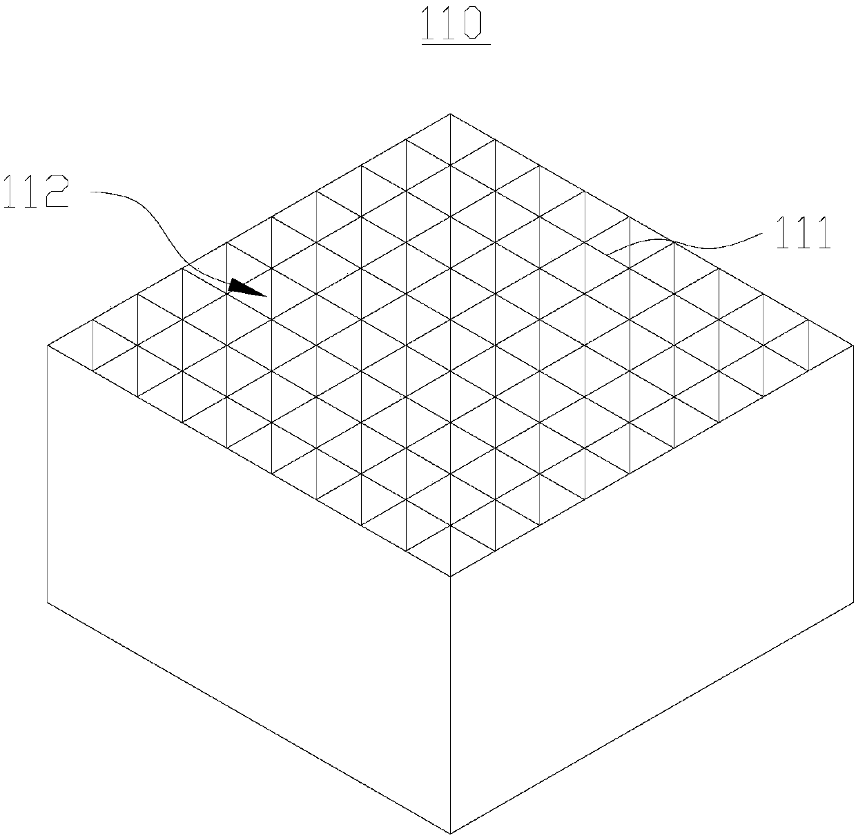 Double grating nanostructure composed of quadrangular double cone arrays and preparing method thereof