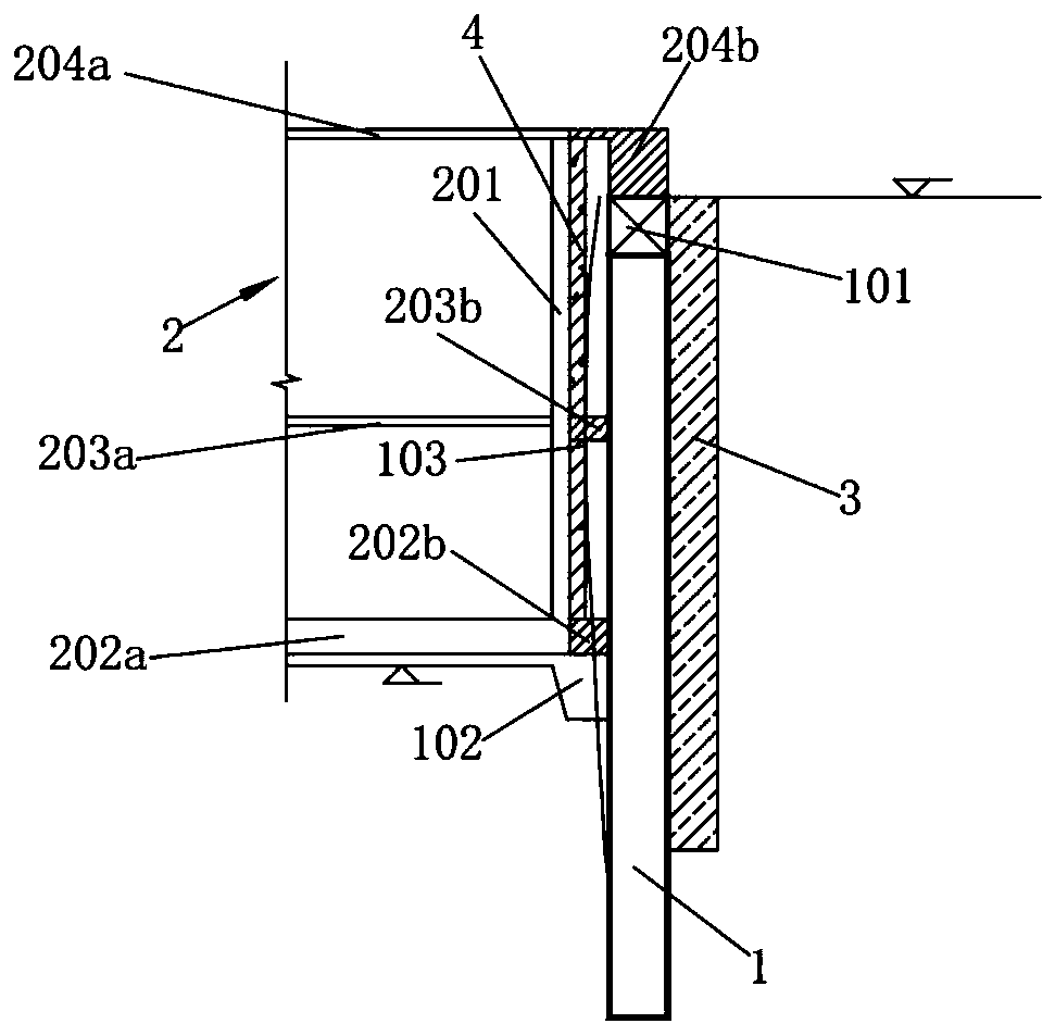 Construction method of basement pile-wall integrated structure system