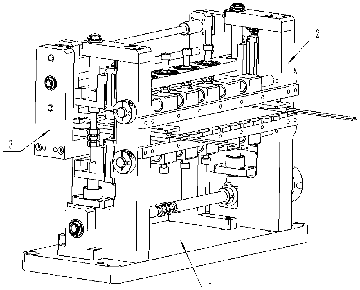 Ultra-wide fin folding device convenient to adjust