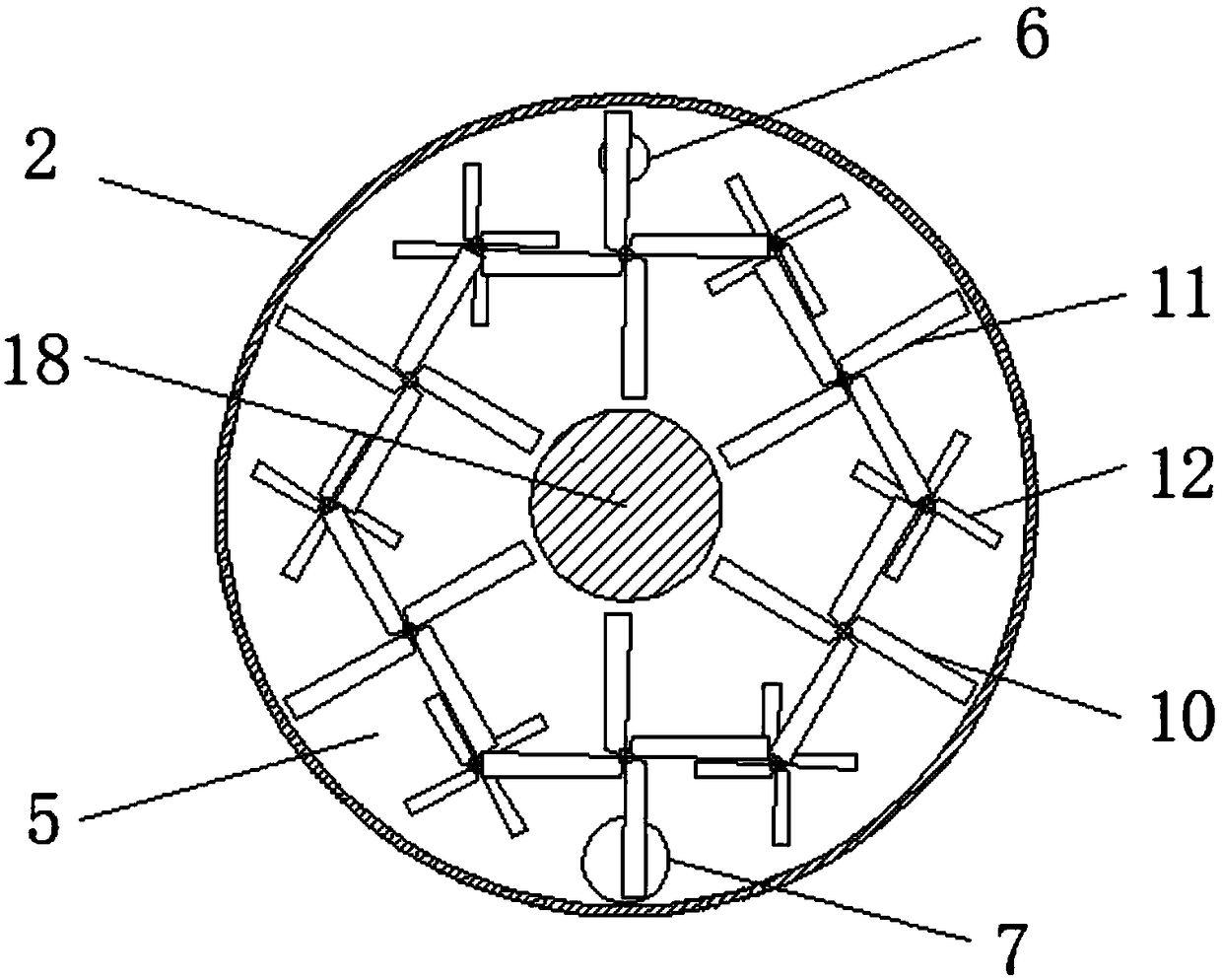 Anti-blocking muddy water type shield tunneling machine stirring device