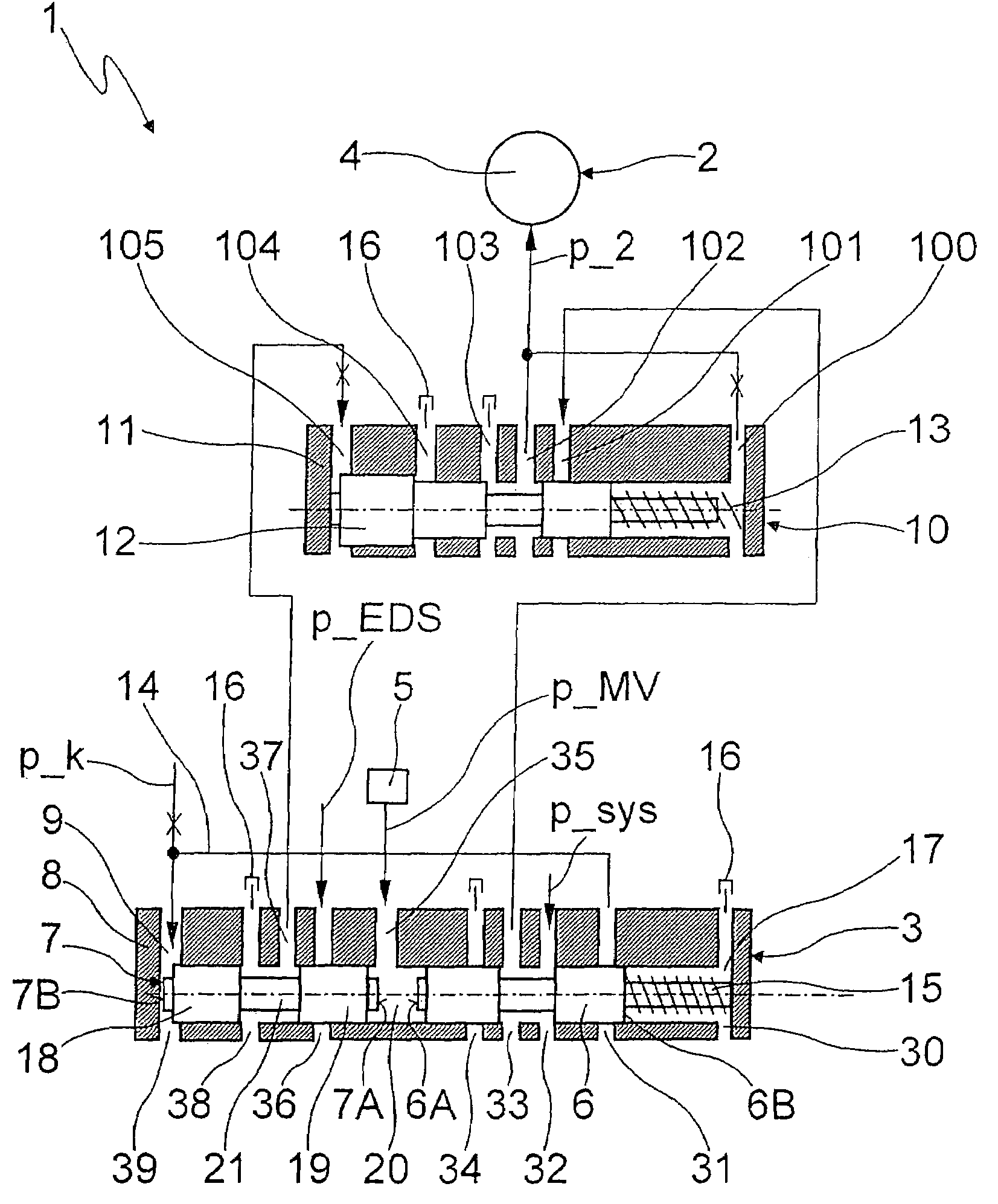 Device for the control at least of a hydraulically operable switching element of an automatic transmission