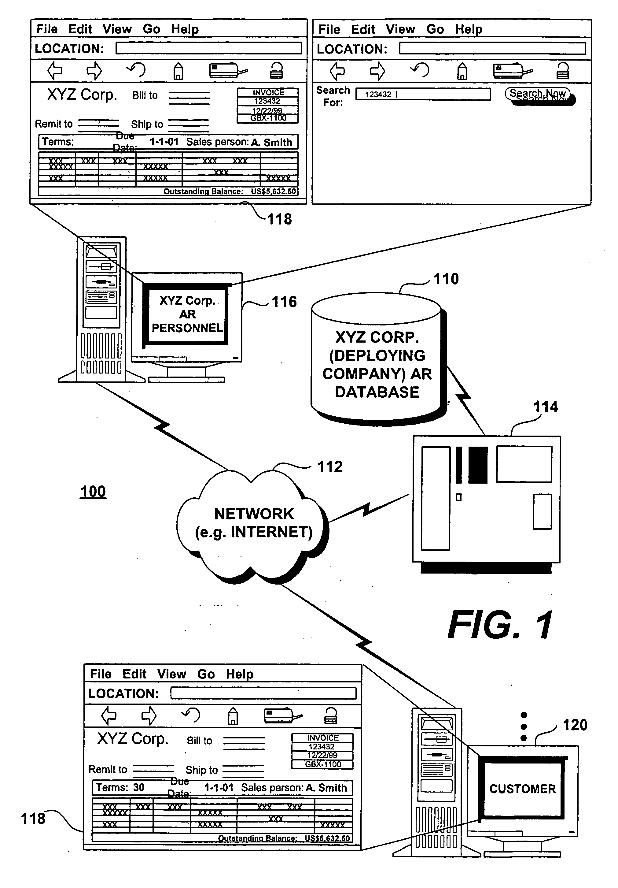 Methods and systems for online self-service receivables management and automated online receivables dispute resolution