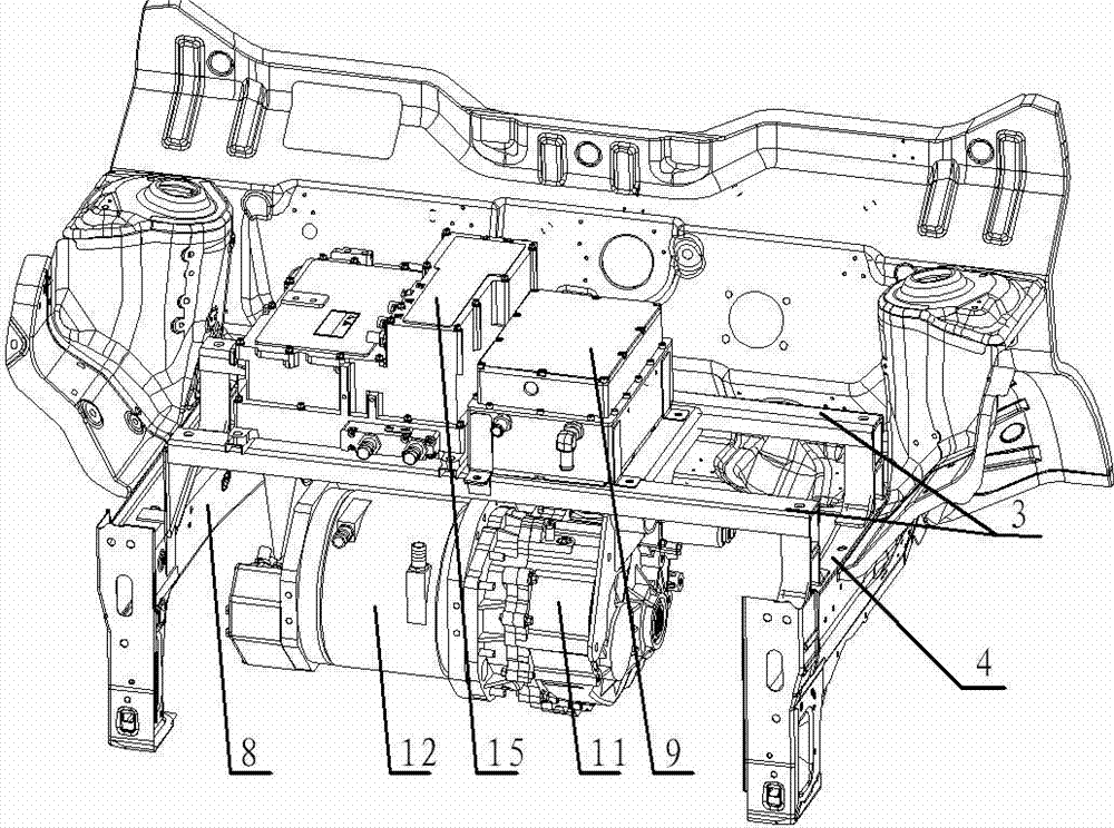 Novel front cabin skeleton structure of electric automobile