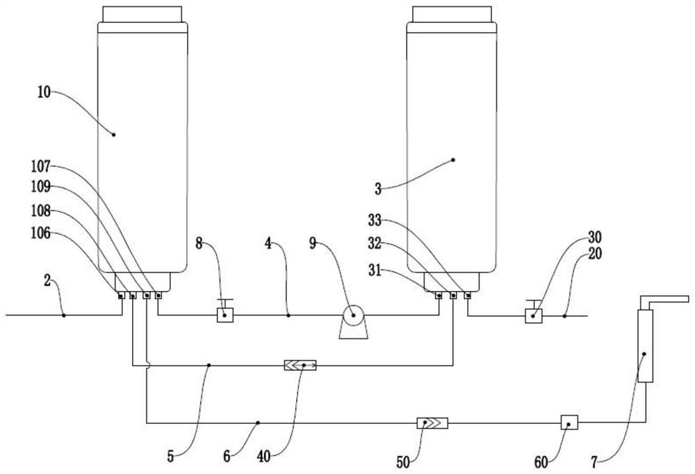 Water purifier waterway system capable of backwashing