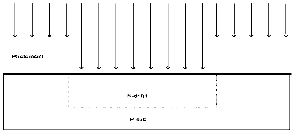 Lateral double-diffused transistor and manufacturing method of drift region of lateral double-diffused transistor