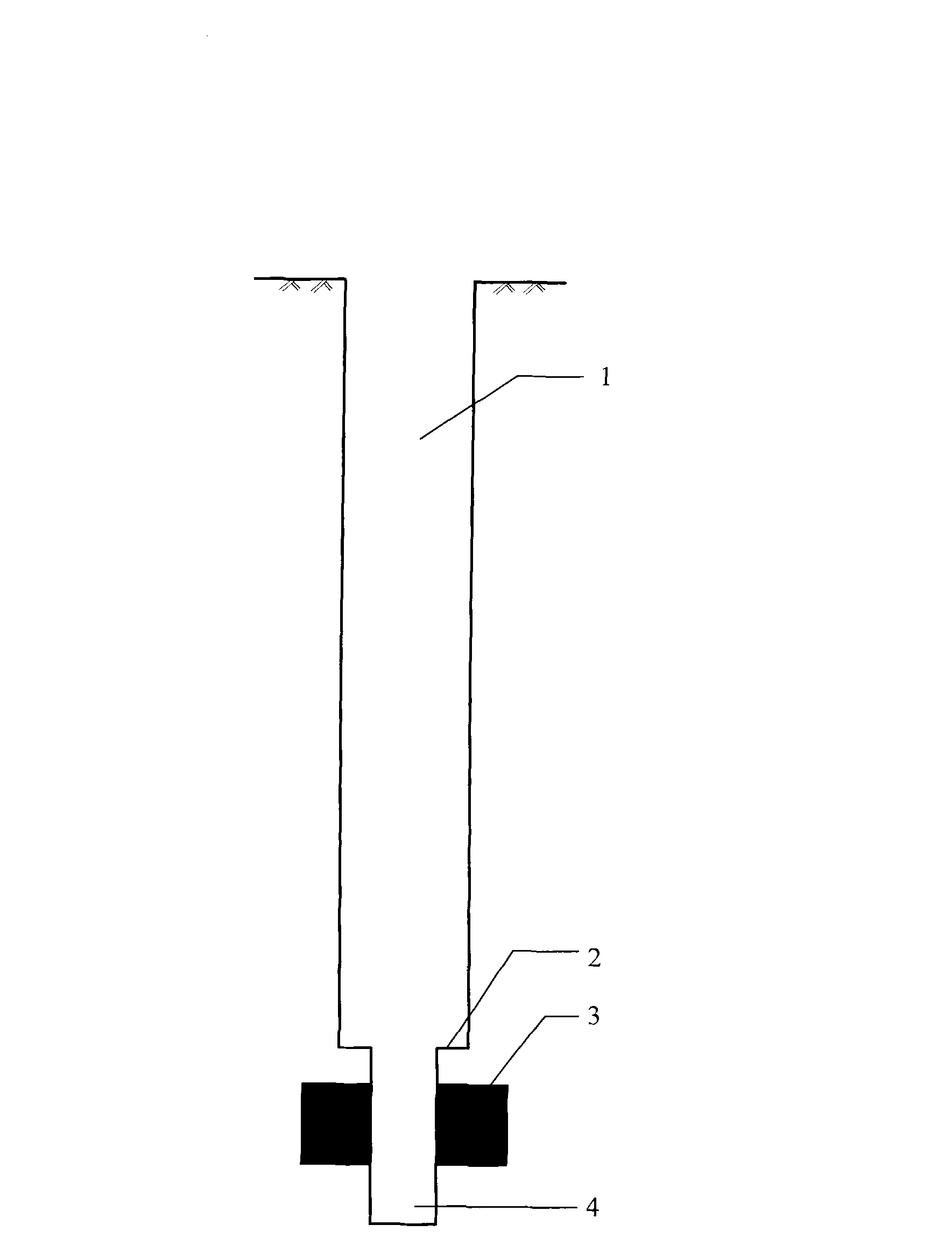 Downward hole pressure measuring device and process