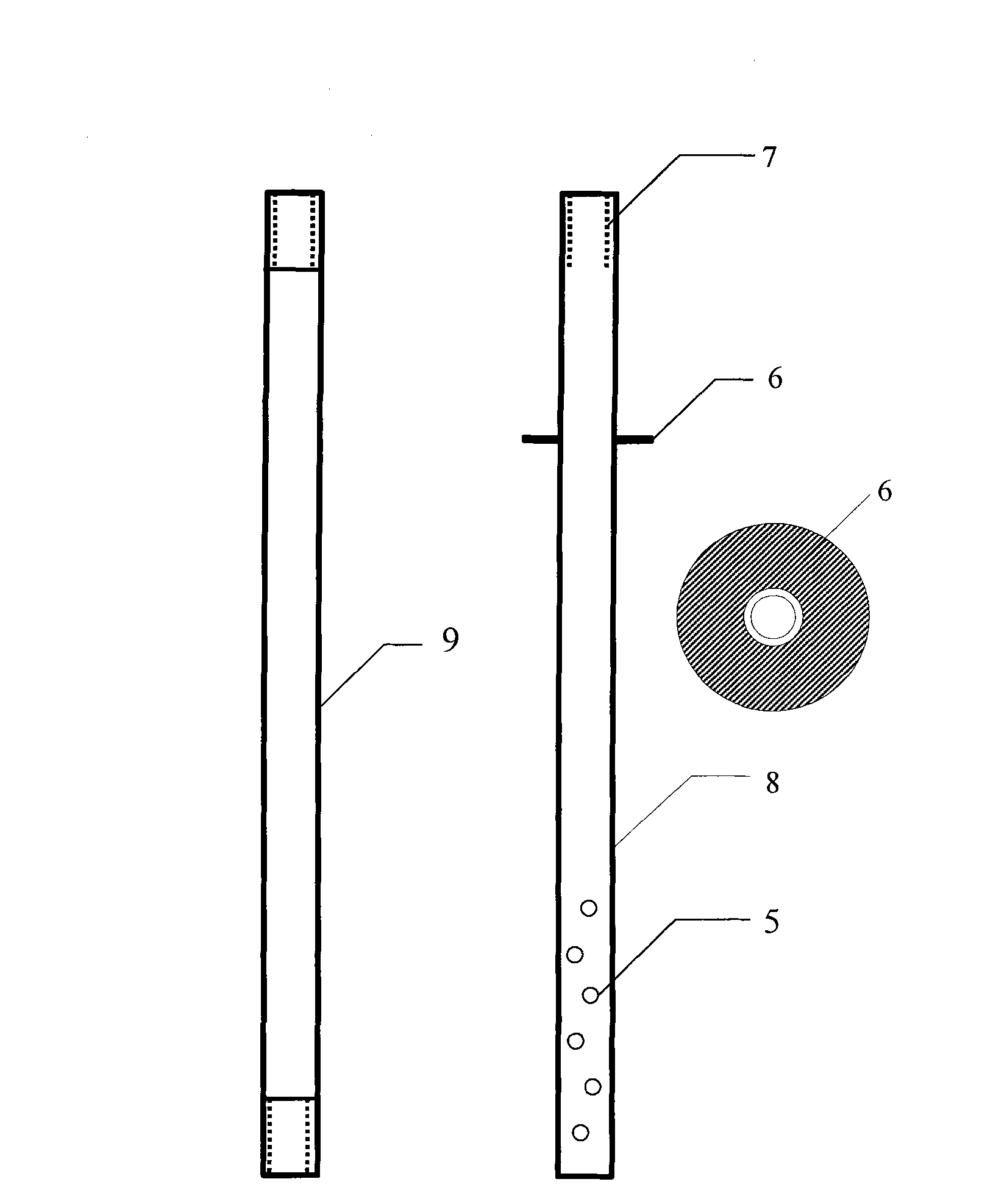 Downward hole pressure measuring device and process