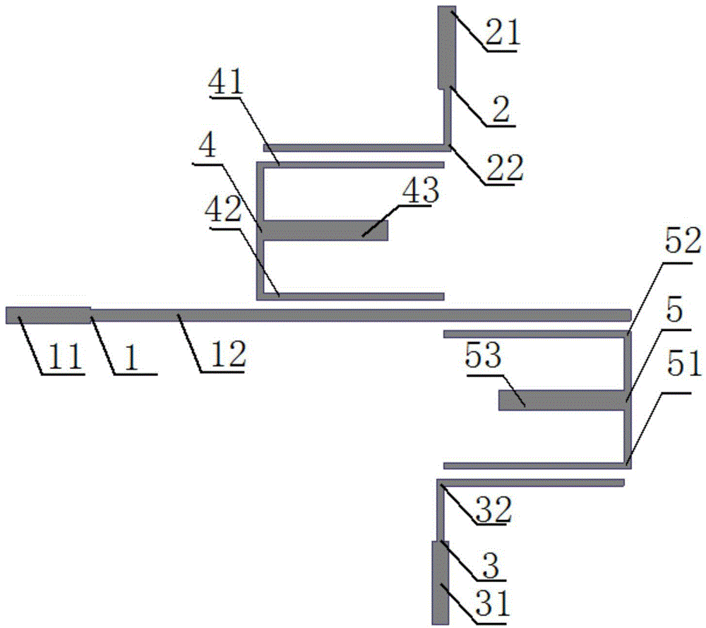 Broadband three-mode Balun band-pass filter based on E multi-mode resonators