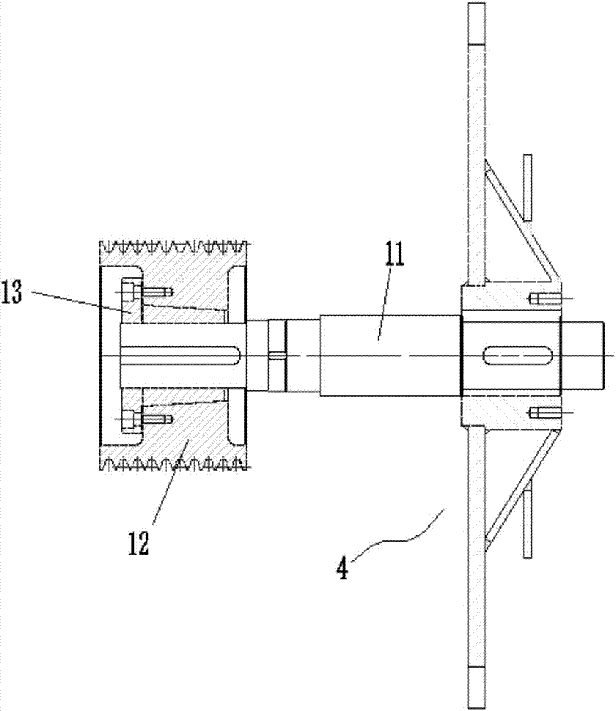 Driving impeller assembly in sander