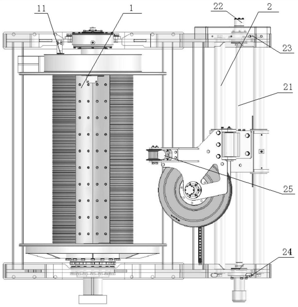 Variable-cable-diameter self-adaptive cable arrangement device for cables and implementation method