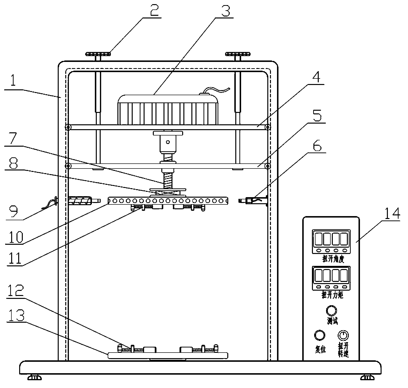 Turn-on performance testing device and testing method thereof