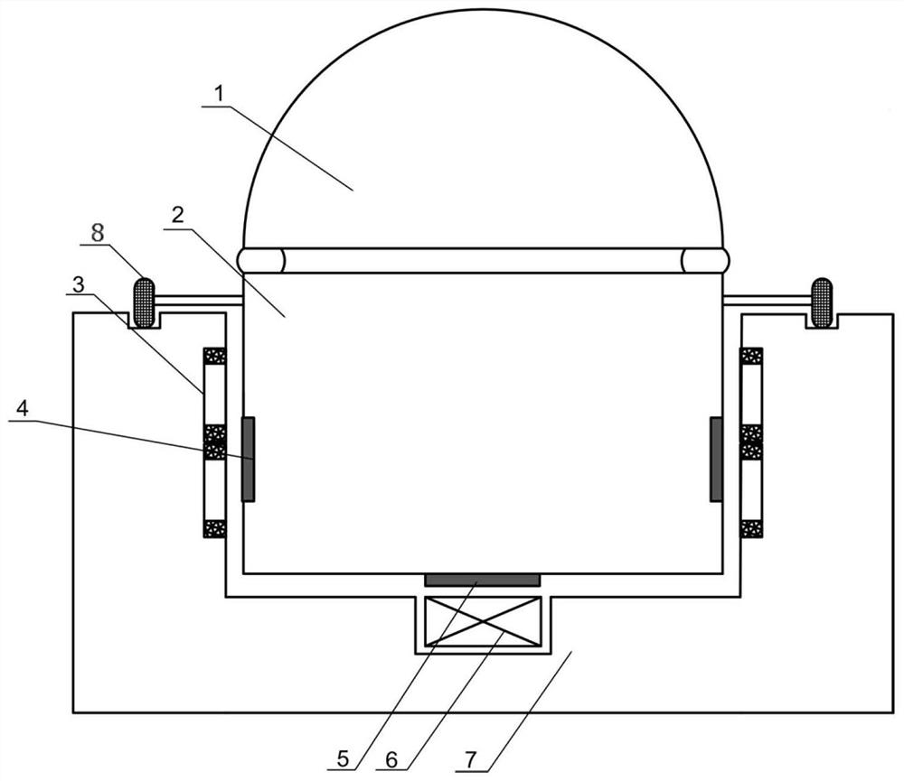 Coil type permanent magnet electric levitation driving device for maglev train