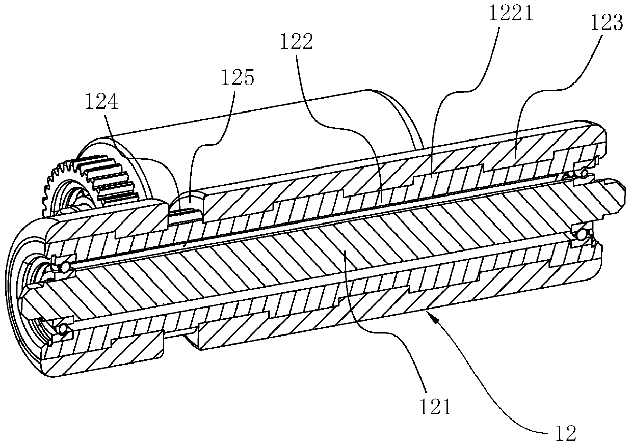 Gear box structure turntable assembly