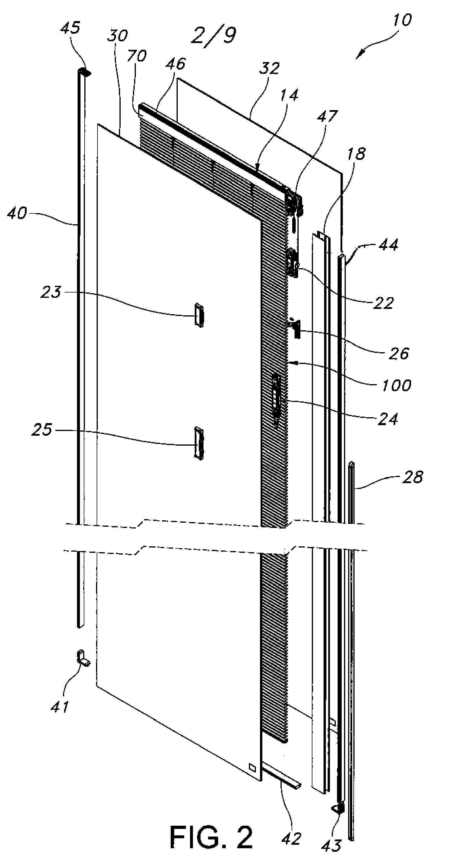 Clutch for insulated glass window covering