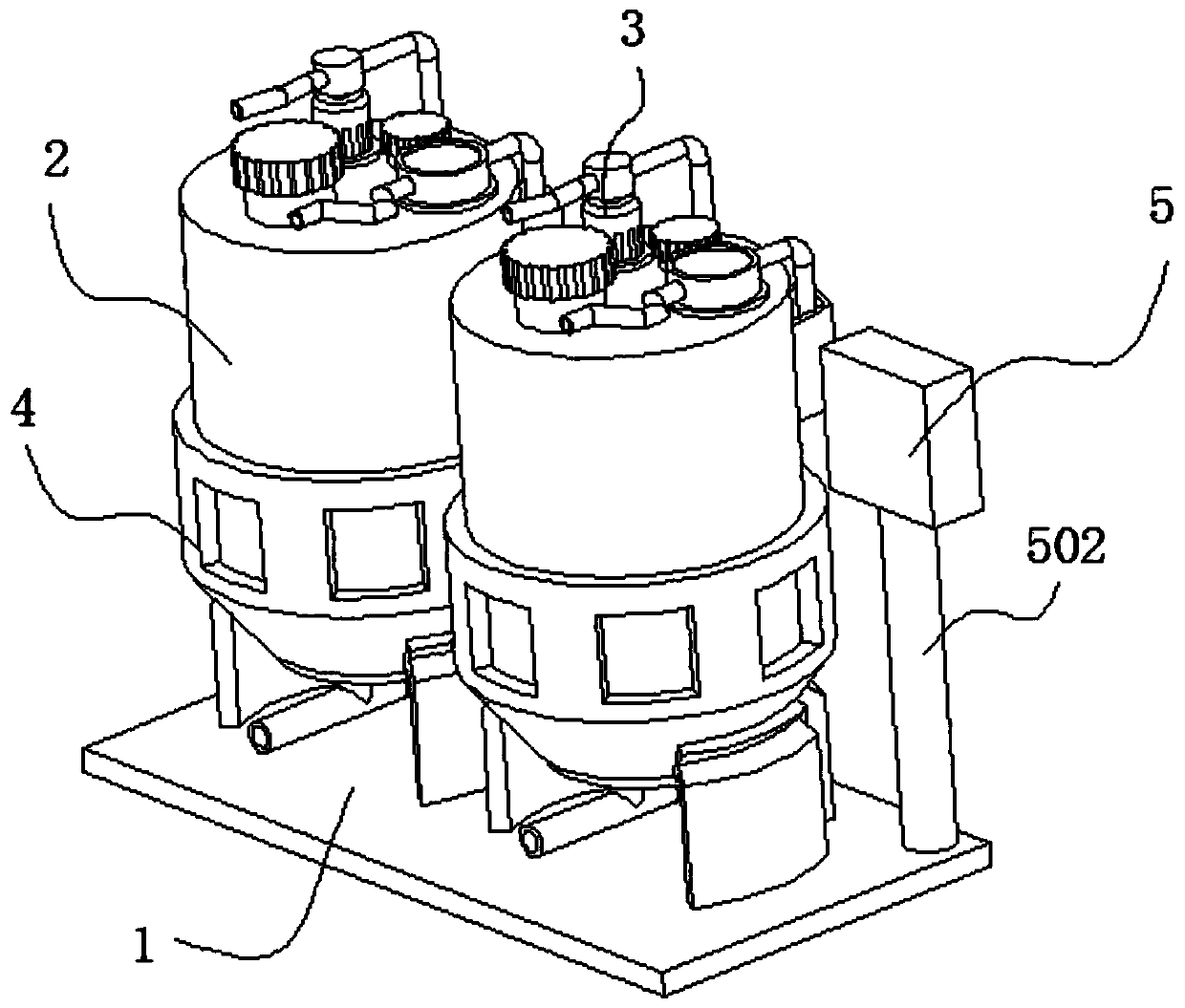 Feeding device for water treatment