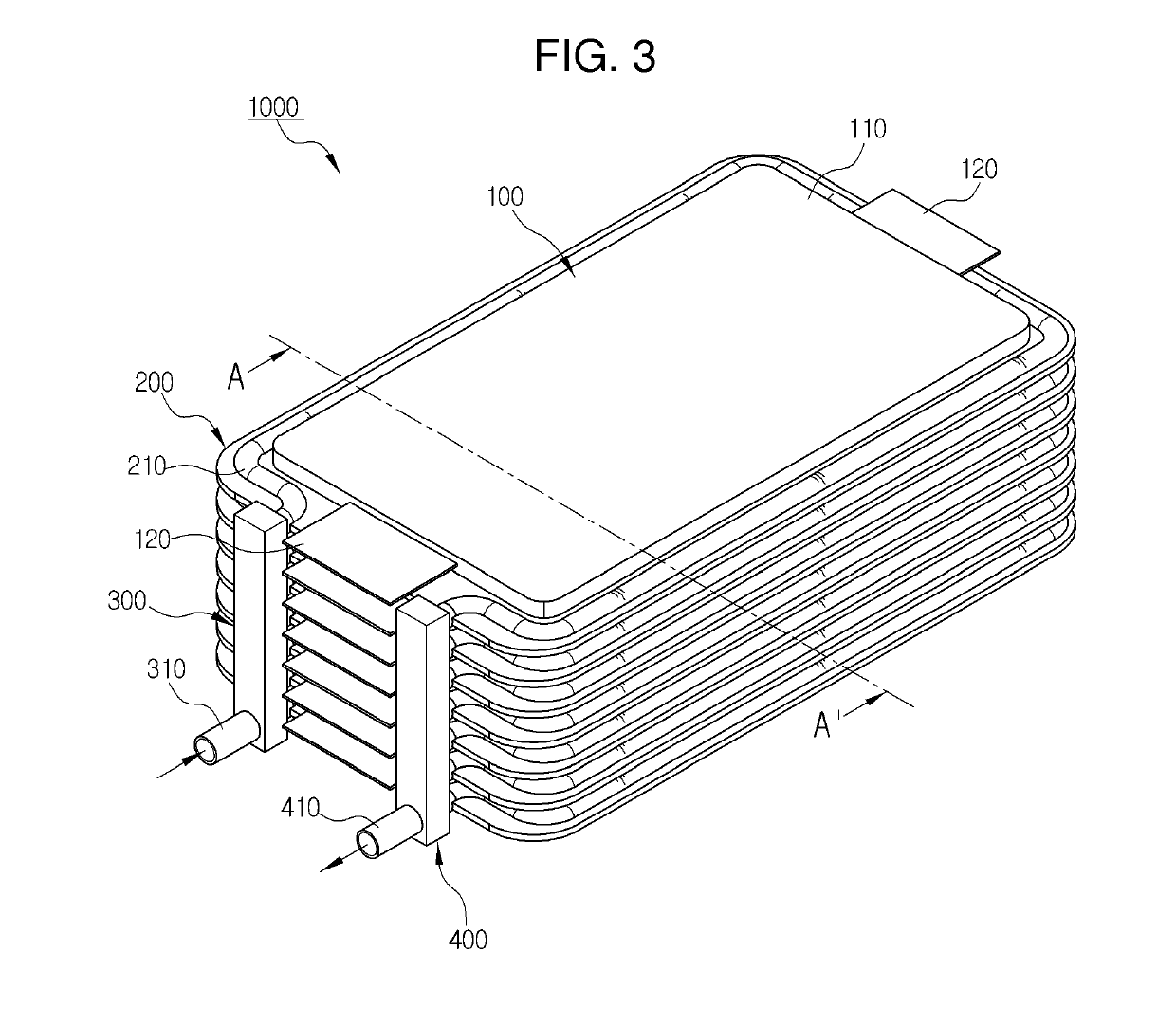 Water-cooling type secondary battery