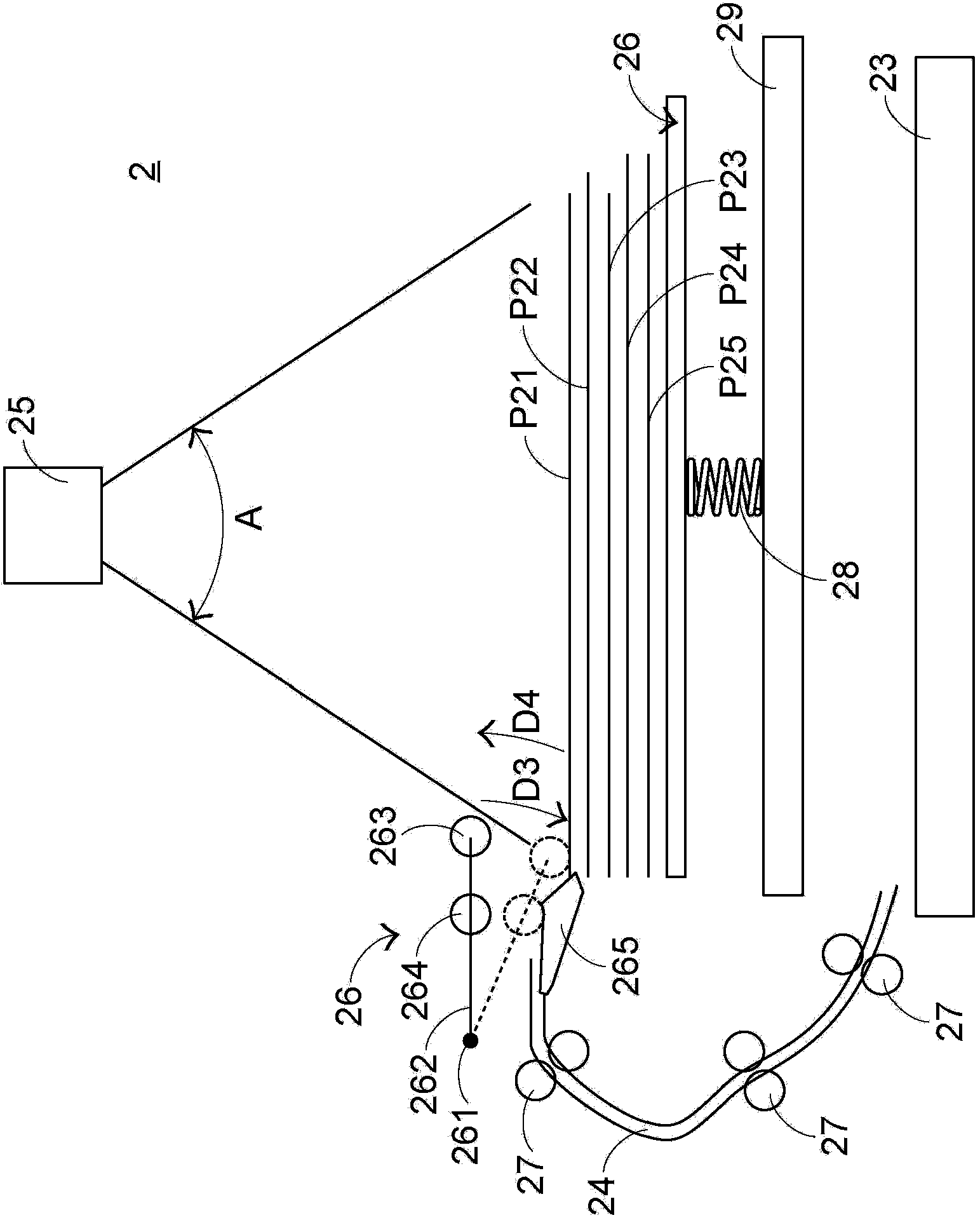 Document image reading device