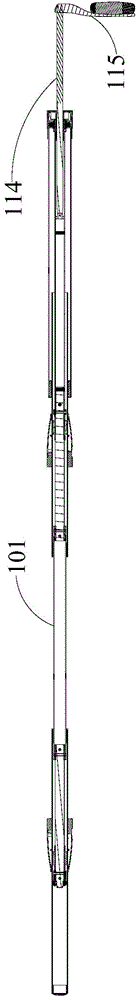 Bidirectional screw rod device and care sickbed lifting device