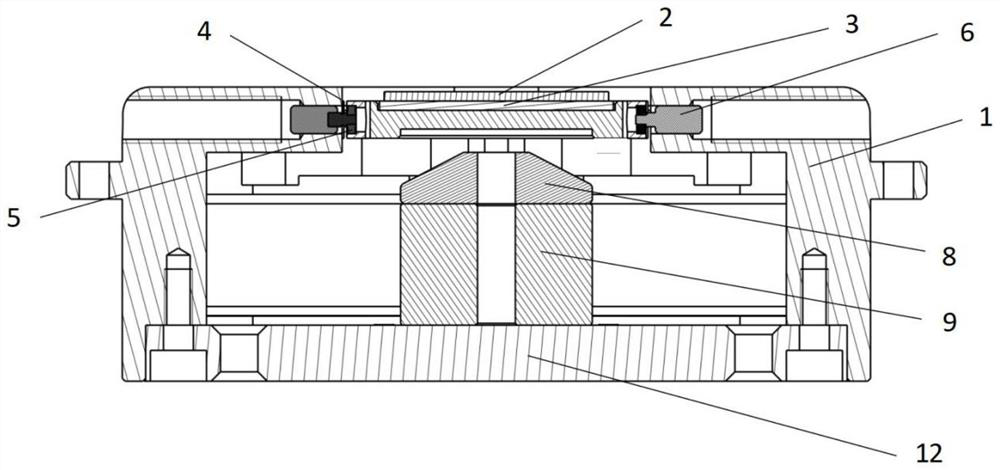 Electromagnetic driving and supporting structure of two-dimensional fast reflecting mirror