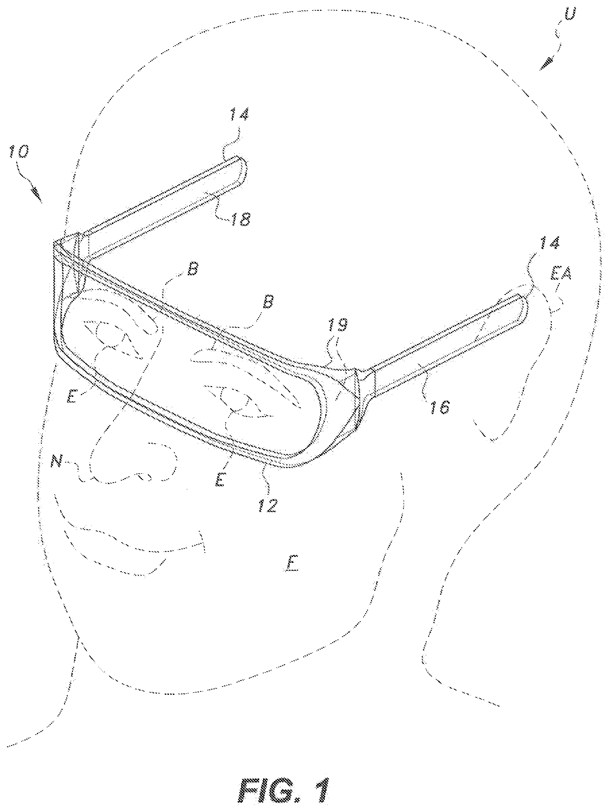 Adhesively attached eye masks