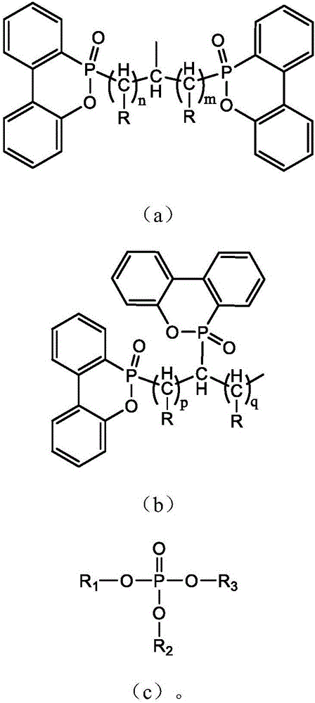 Composite structural phosphorus fire retardant containing poly-DOPO cyclic phosphate and preparation method thereof