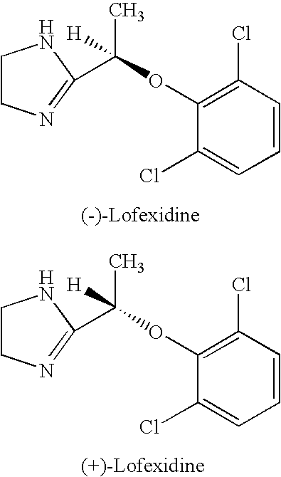 Lofexidine enantiomers for use as a treatment for CNS disease and pathologies and its chiral synthesis