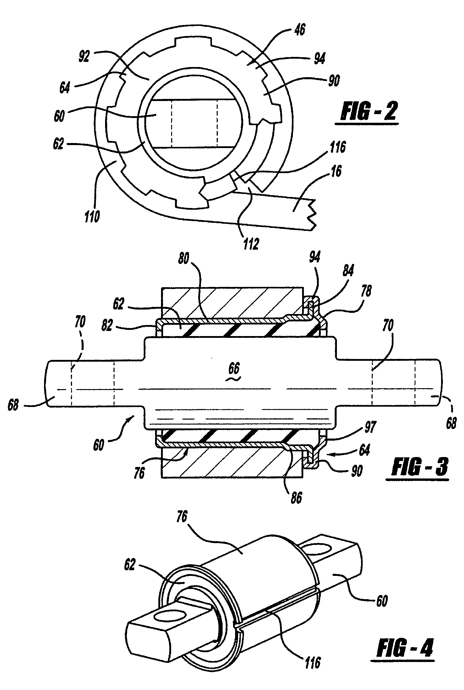 Split outer tube anti-walkout bushing