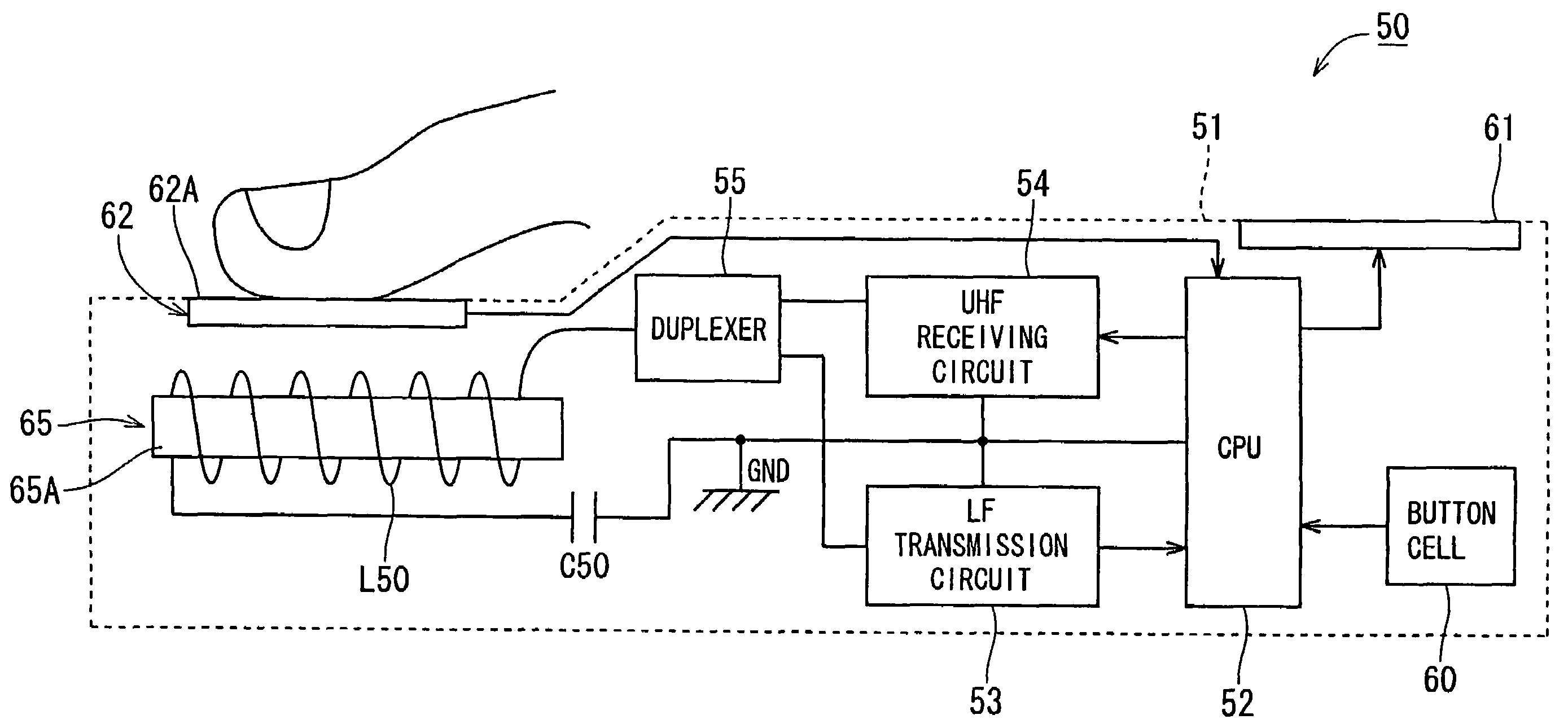 Portable remote controller for tire status detector