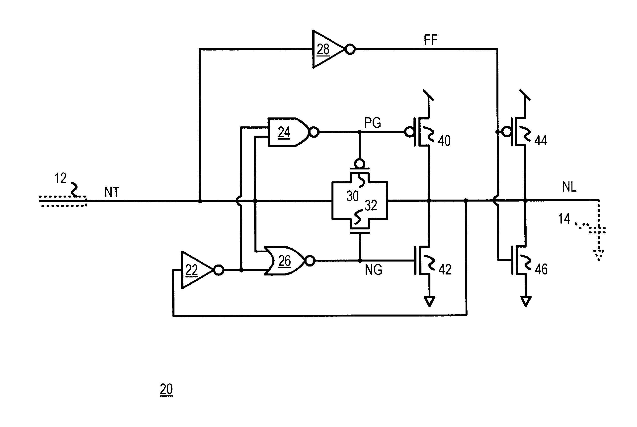 Near-zero propagation-delay active-terminator using transmission gate