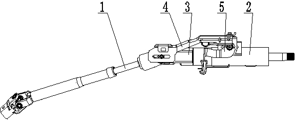 Four-direction adjustable automobile steering column with energy absorption function