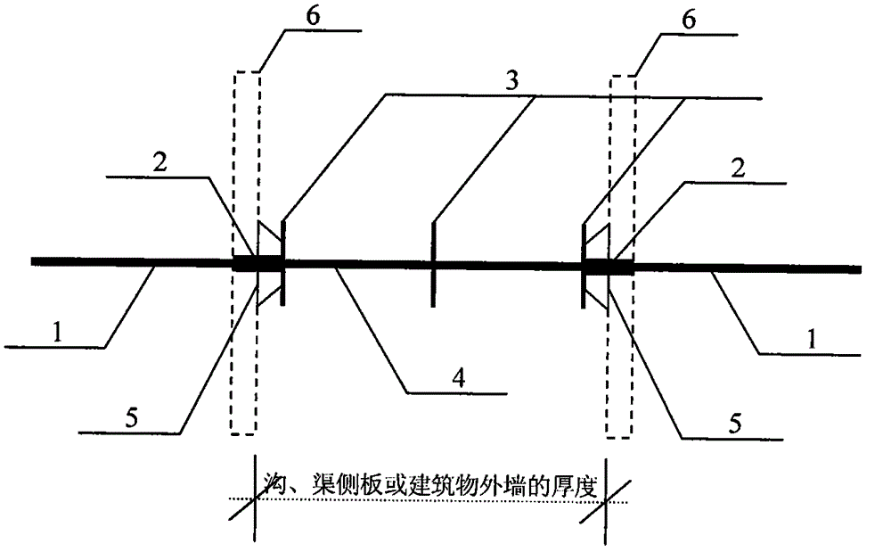 Energy-saving sectional type water stop split screw rod device