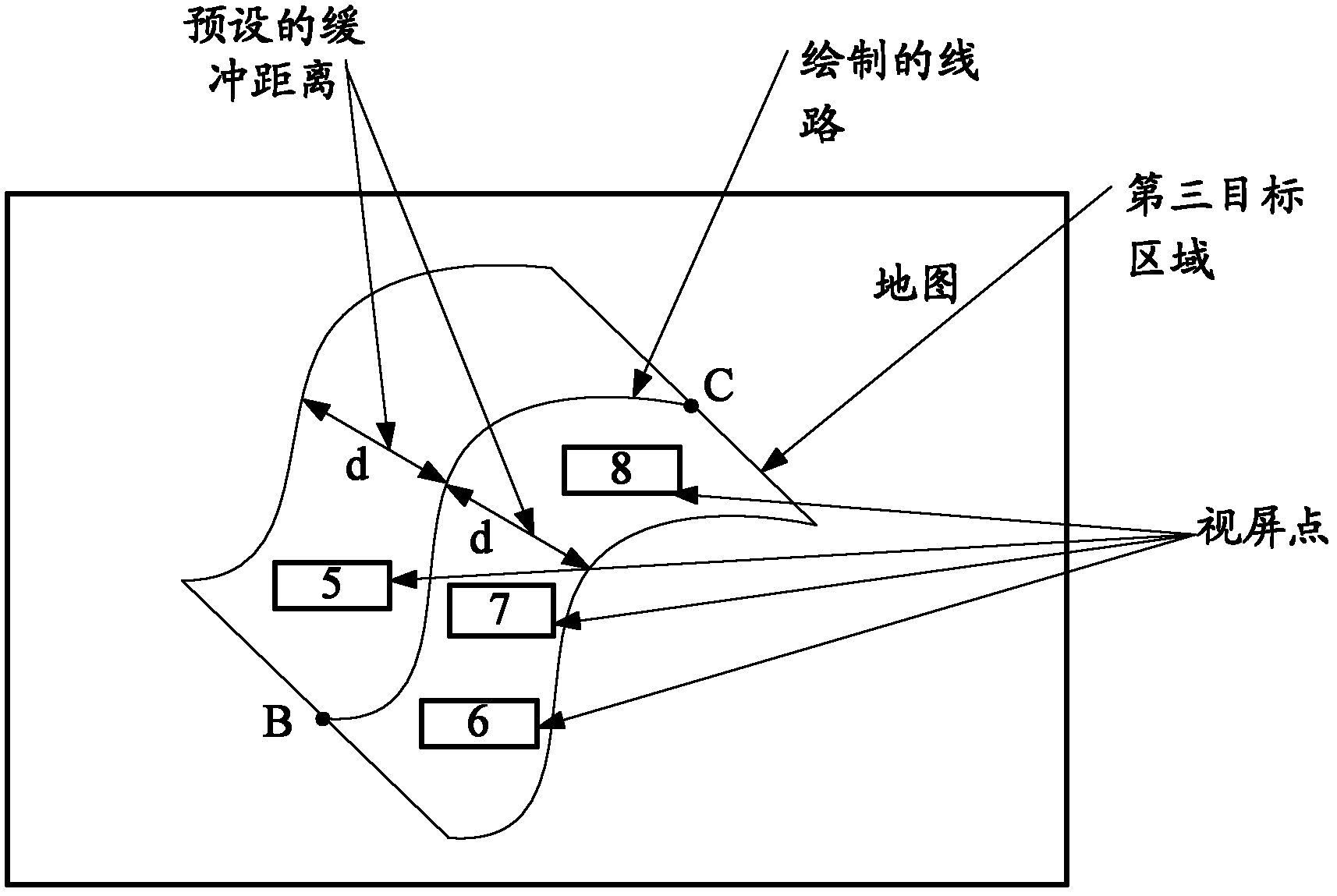 Video monitoring display method and device based on GIS (Geographic Information System) map