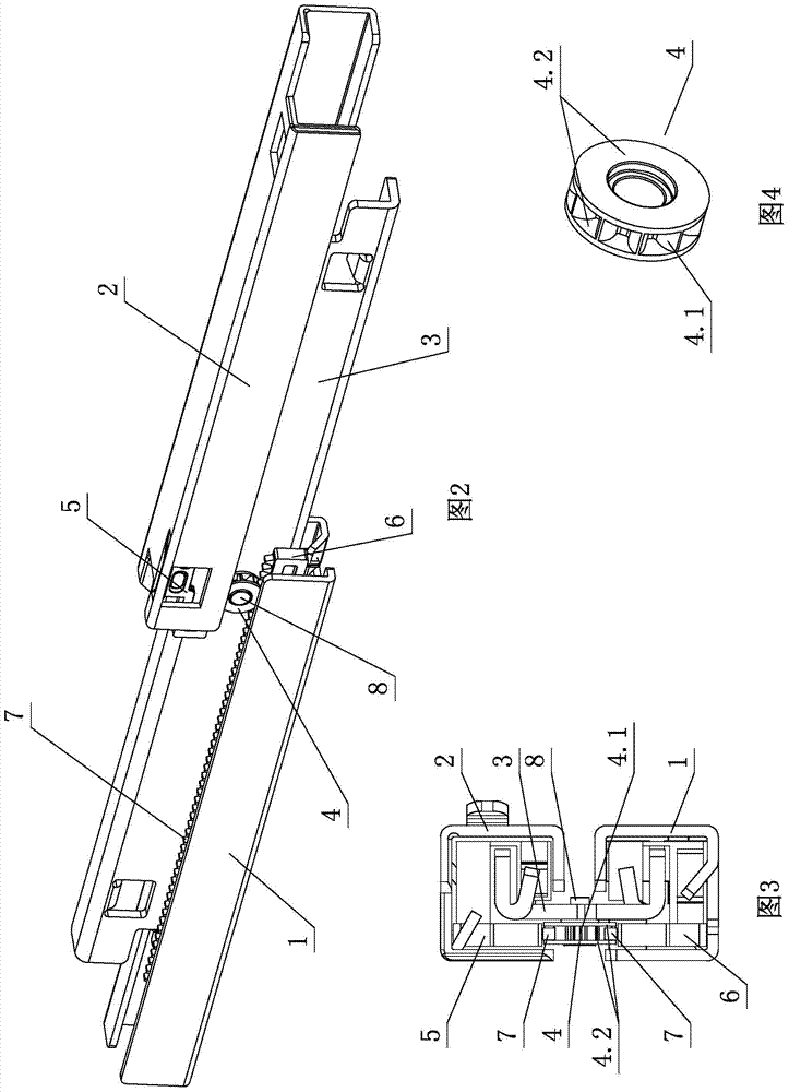 Limiting and stabilizing structure of drawer sliding rail