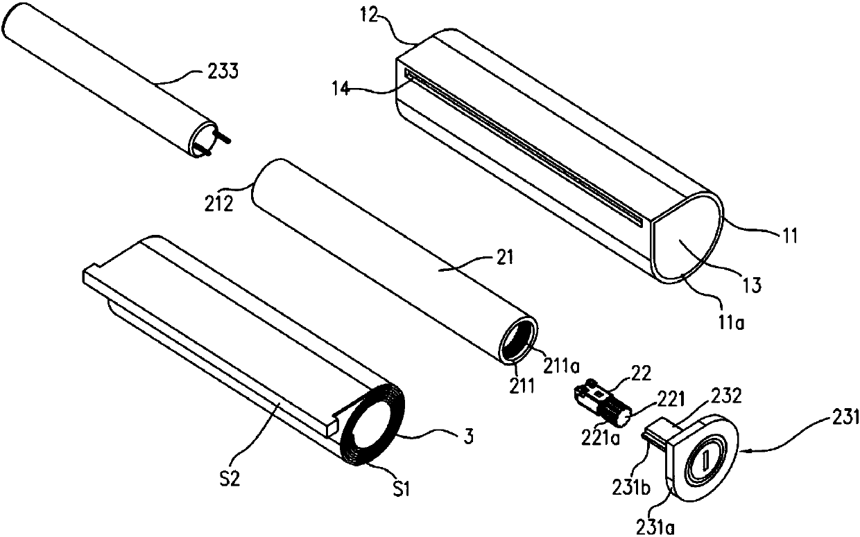 An automatic winding assembly and a flexible display device