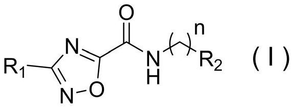 1, 2, 4-oxadiazole-5-formamide derivative as well as preparation method and application thereof