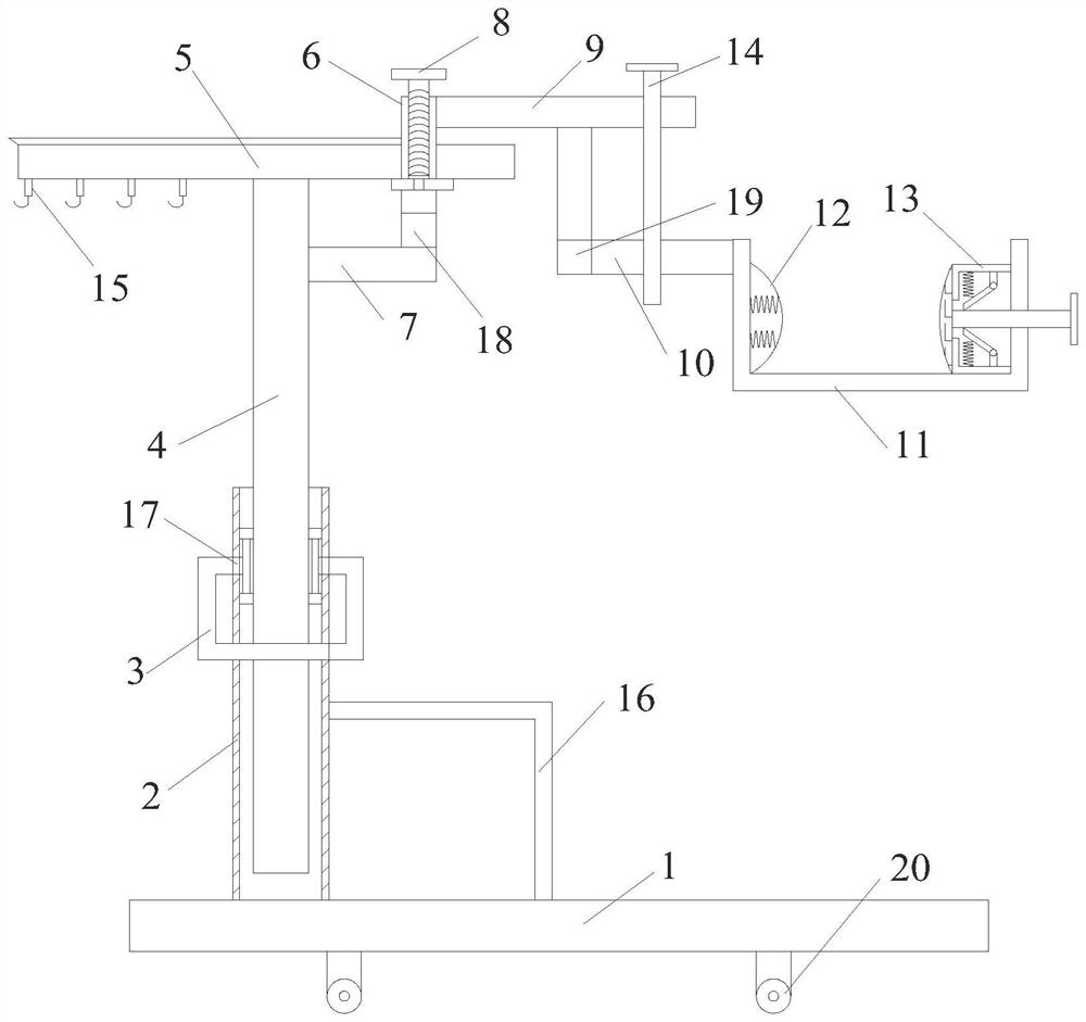 Tumor nursing bracket convenient to adjust