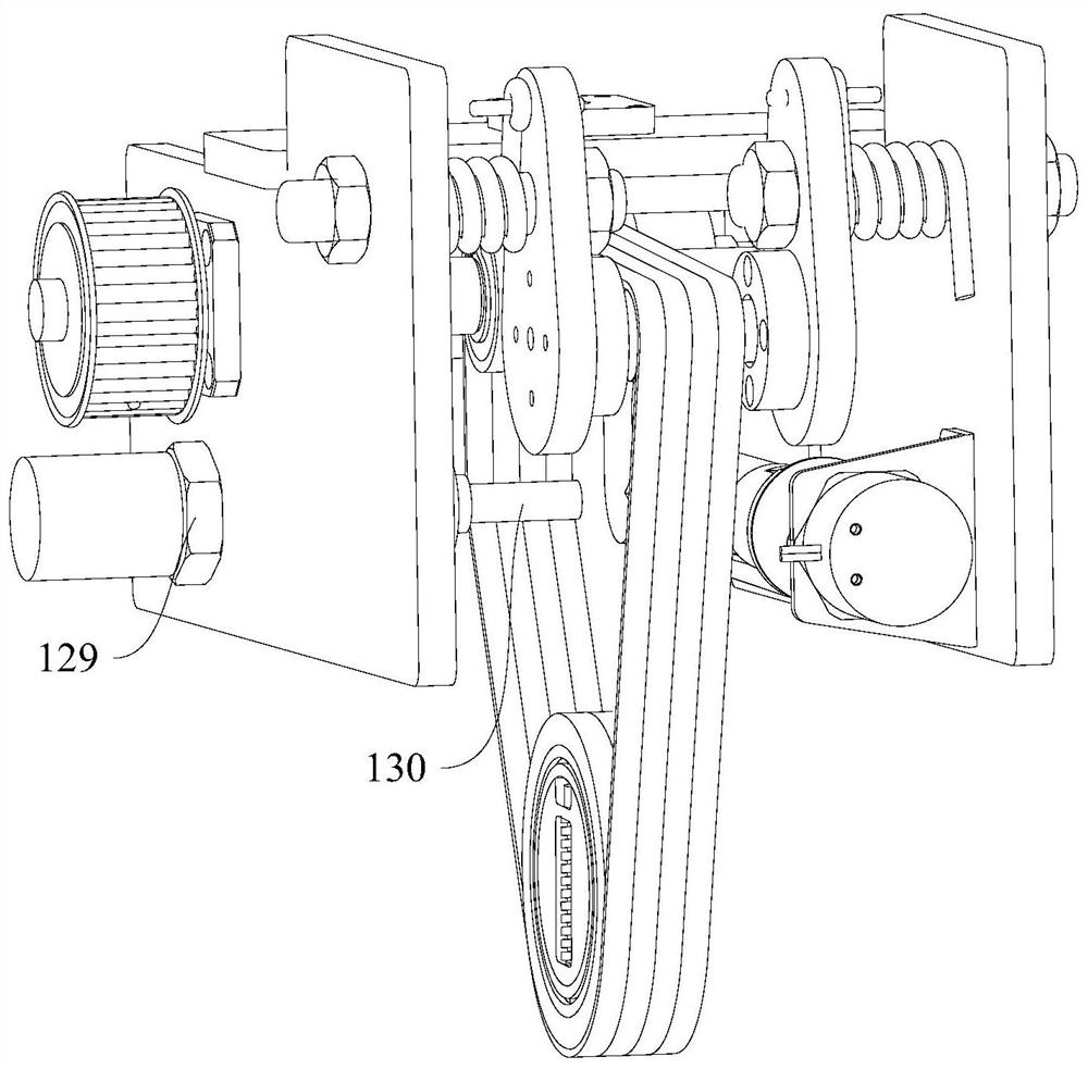 Backing tape supporting device for laying thermosetting composite material prepreg tape