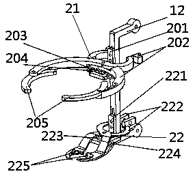 Notch stem remaining type pineapple picking auxiliary tool