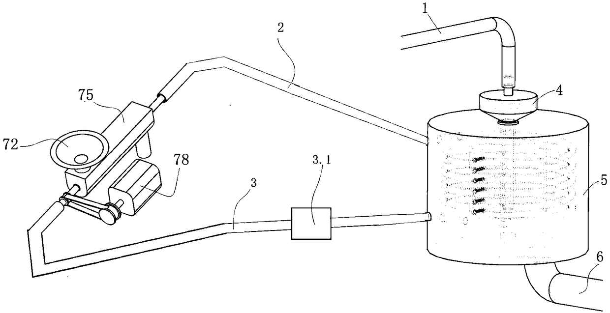 Hollow packing auger blade-type soil remediation device and method