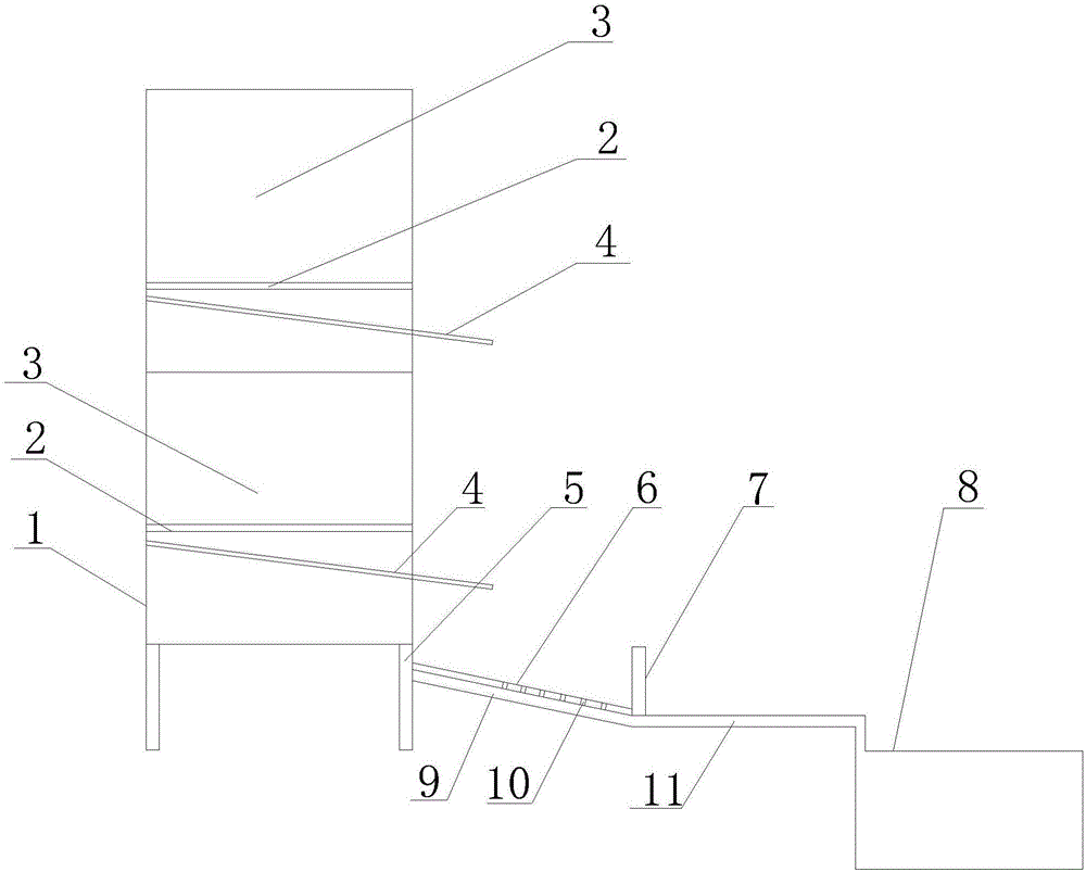 Rabbit cage device with environmental protection function