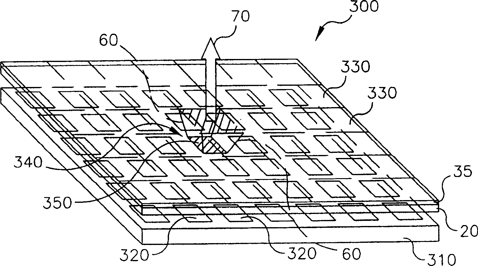 Electric imaging system using organic laser matrix radiation area light valve