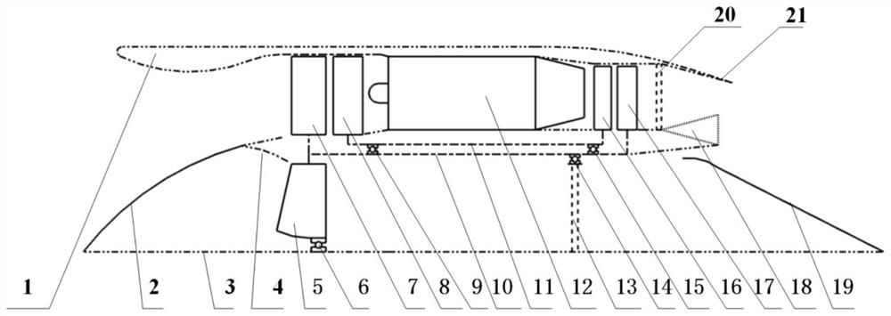 Encircling-type double-duct variable-cycle engine and control method