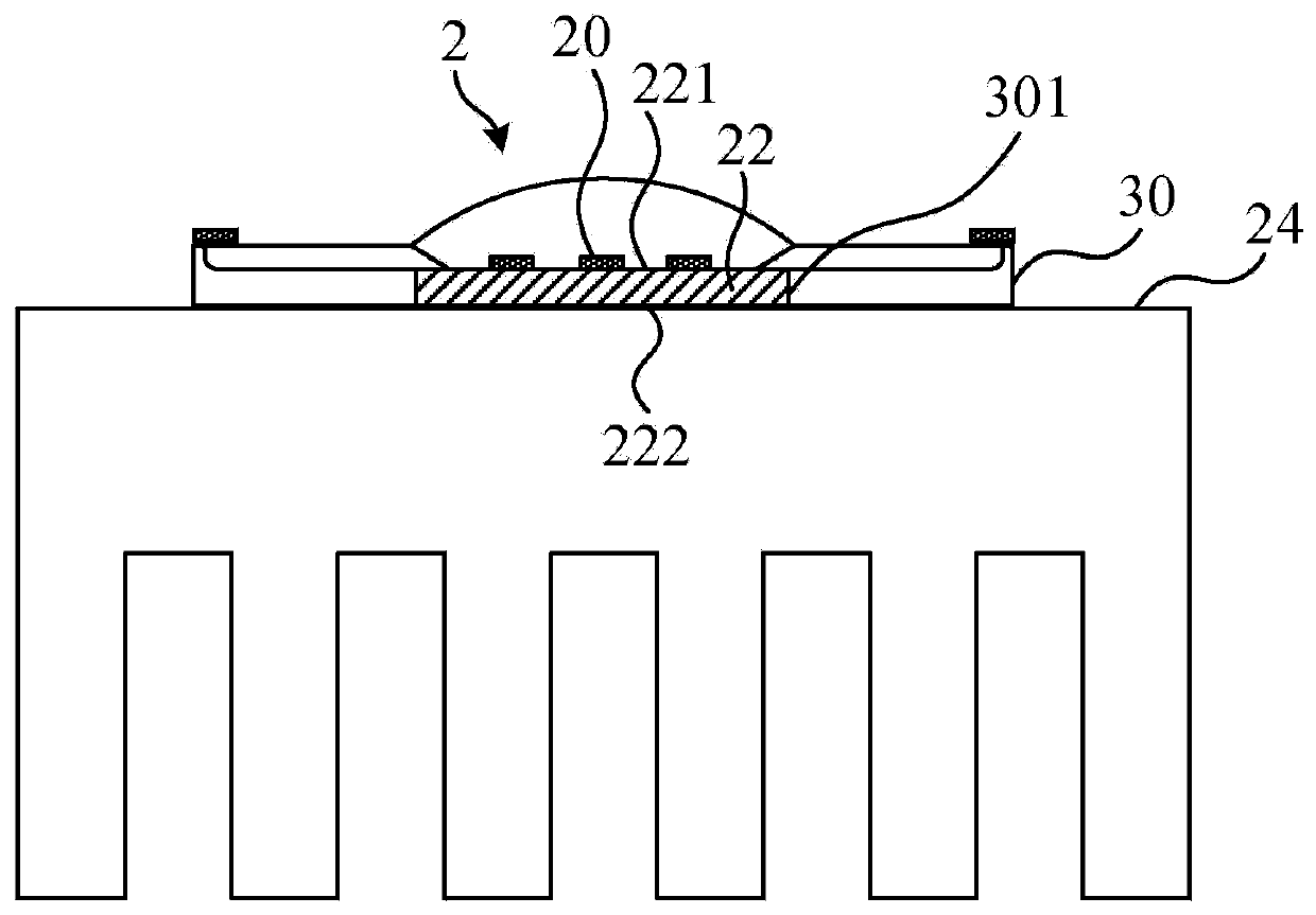 Integrated LED element with epitaxial structure and packaging substrate integrated and manufacturing method