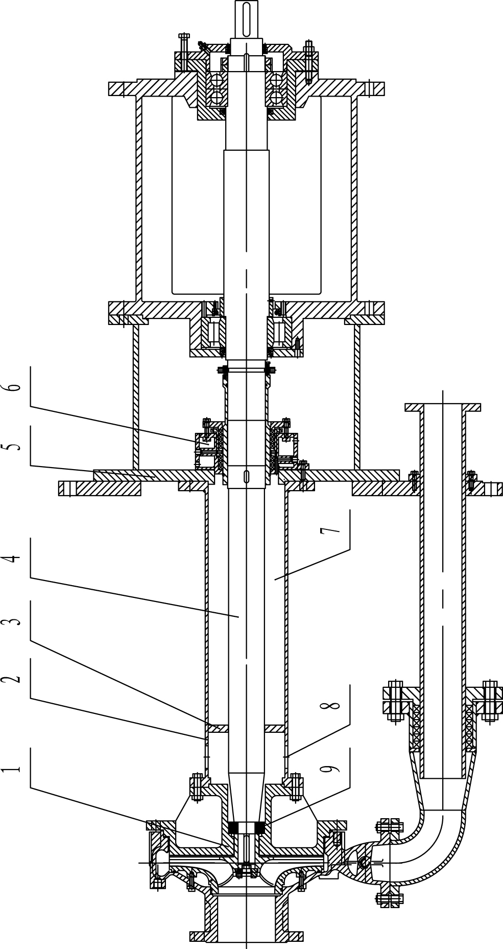 Improved submerged pump for conveying titanium tetrachloride