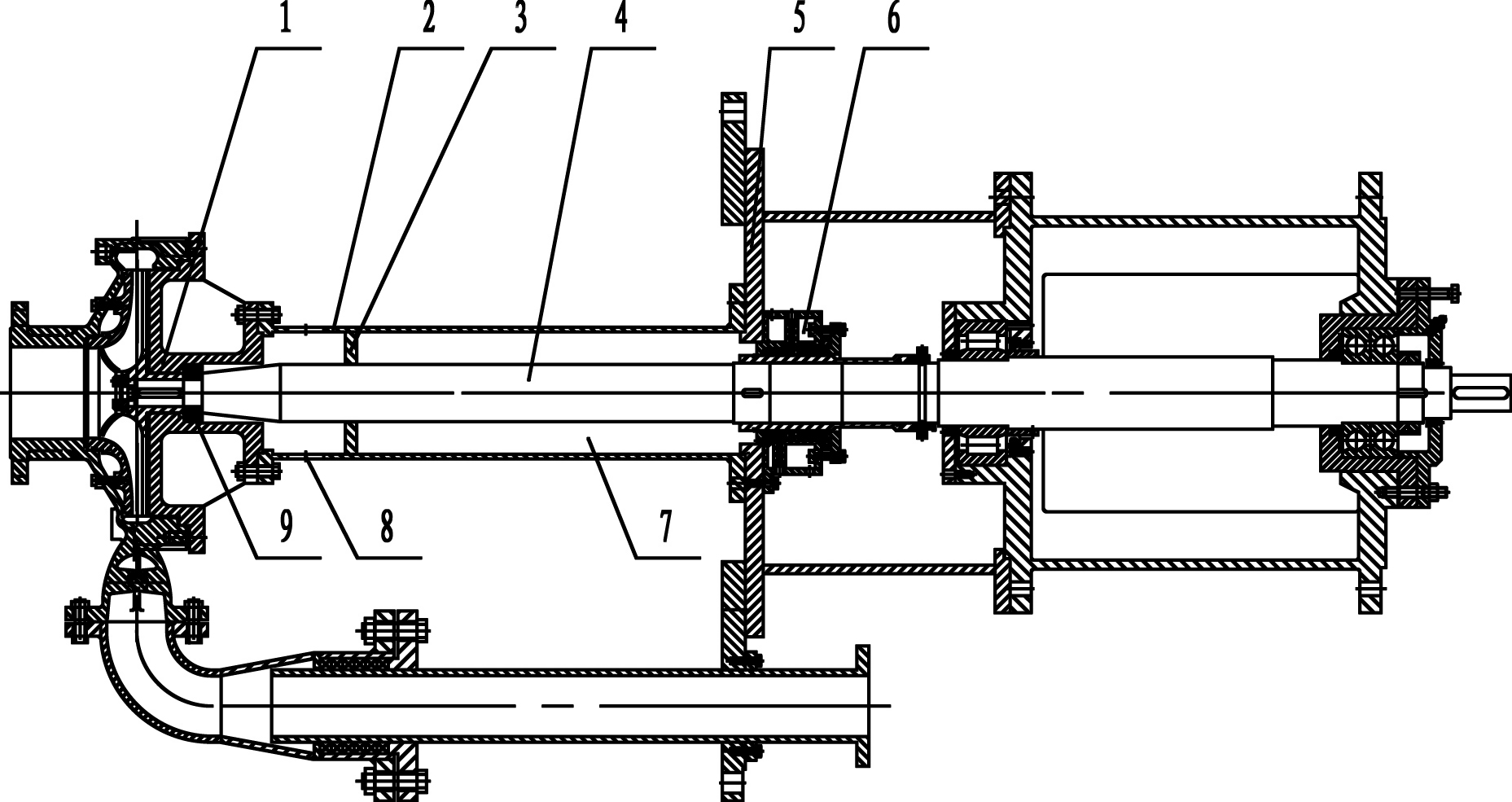 Improved submerged pump for conveying titanium tetrachloride